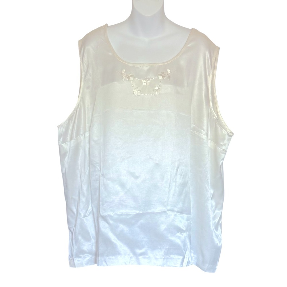 Vintage Stephen Peters White Satin Women's Top
